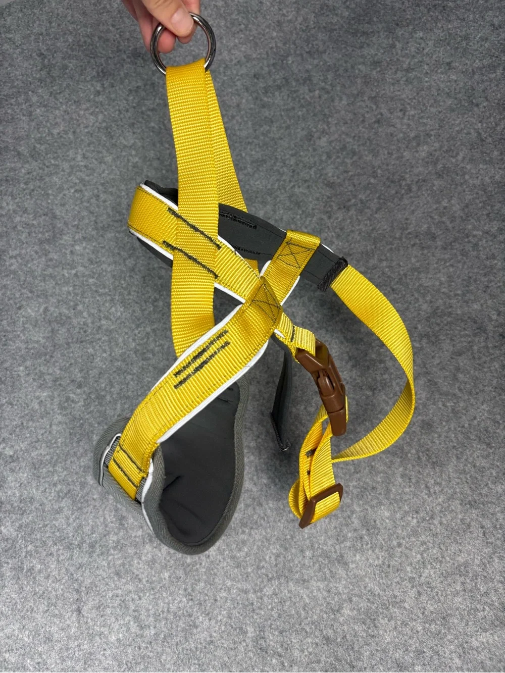 Blueberry Pet Medium Yellow Gray Padded Adjustable Dog Harness